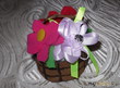 Мини-корзиночка с мини-цветочками.